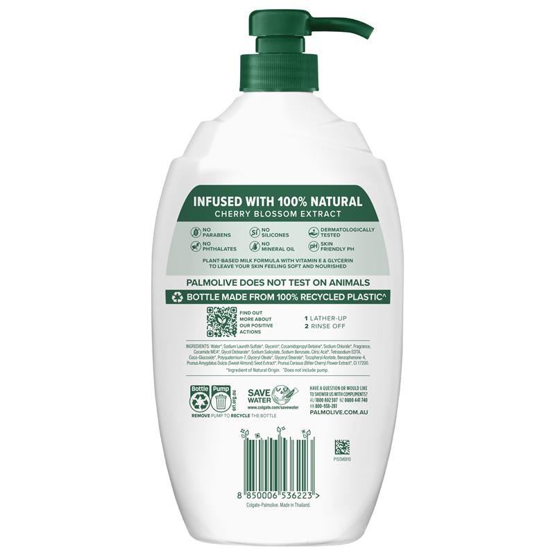 Palmolive Naturals Cherry Blossom Body Wash 1L – Vegan, Moisturizing, Paraben-Free