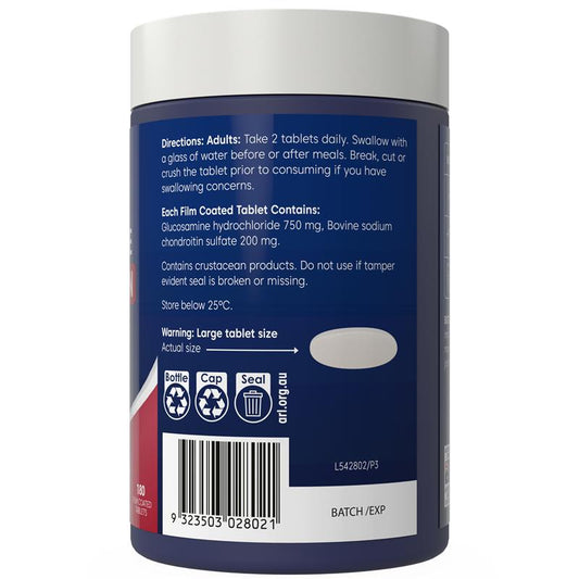 Bioglan Glucosamine + Chondroitin - 180 Tablets for Joint Mobility – view 2 - Auzzistore