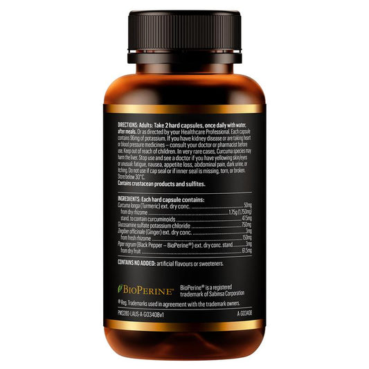 GO Healthy Turmeric Plus Glucosamine 120 Hard Capsules - Natural Joint Support