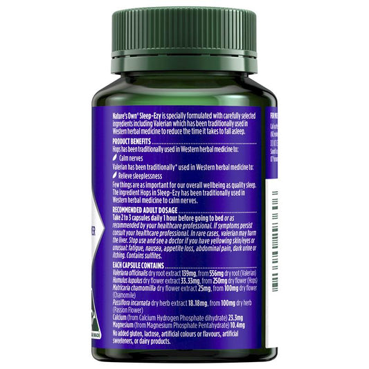 Nature's Own Sleep Ezy 100 Capsules - Natural Sleep Aid-Auzzi Store