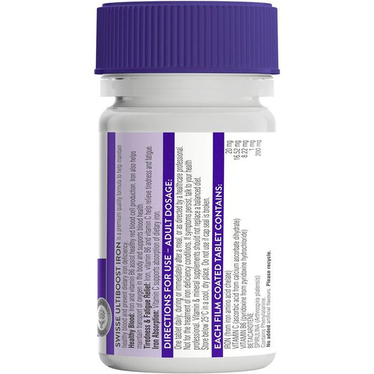 Swisse Ultiboost Iron 30 Tablets - Gentle Iron Support-Auzzi Store