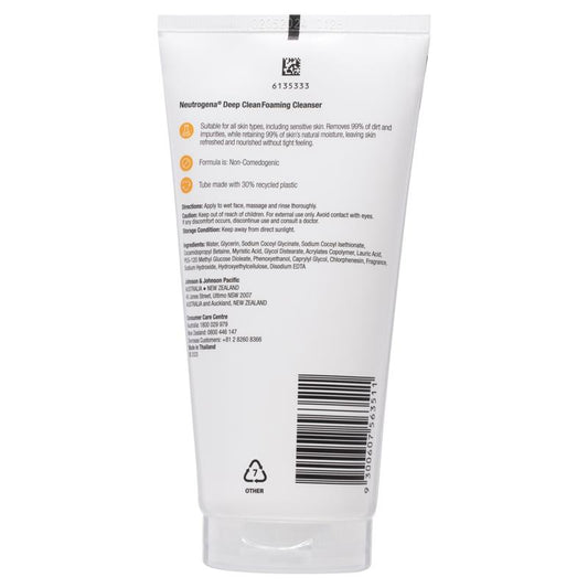 Neutrogena Deep Clean Foaming Cleanser 150g - Gentle Purification for All Skin Types