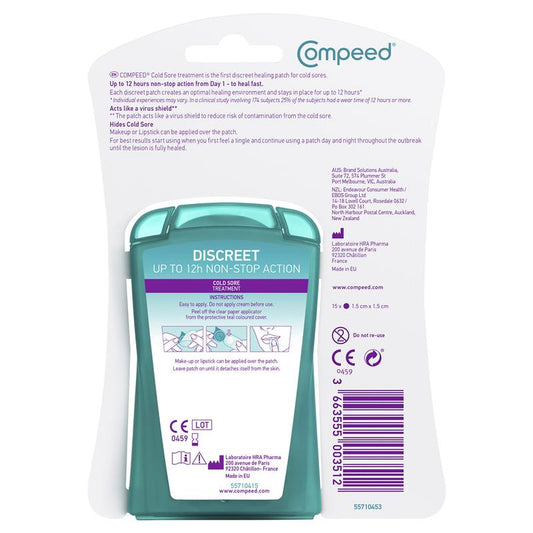 Compeed Cold Sore Healing Patches - 15 Ultra Thin Patches-Auzzi Store
