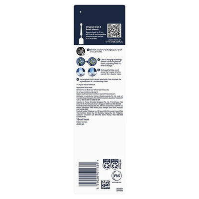 Oral-B Power Toothbrush Deep Clean Refills - Black (3 Pack)