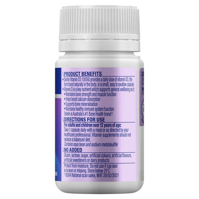 Ostelin Vitamin D3 1000IU - 60 Capsules for Bone & Immune Support