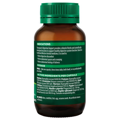 Thompson's Digestion Support Capsules with Herbs & Enzymes – 60 Count