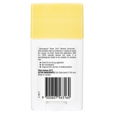 Neutrogena Sheer Zinc Mineral Stick SPF 50 42g - Ultimate Sun Protection