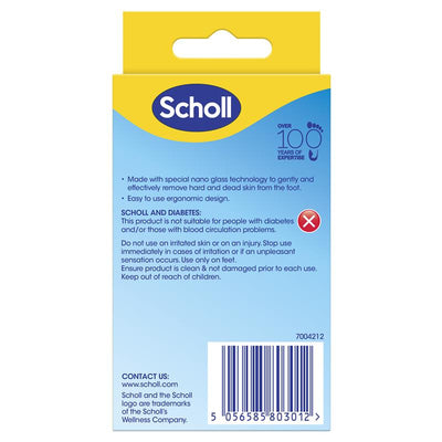 Scholl ExpertCare Nano Glass Foot File – Hard Skin Remover for Wet & Dry Use