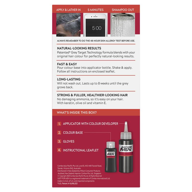 Just for Men Hair Colour - 50 Darkest Brown | Natural Grey Coverage-Auzzi Store