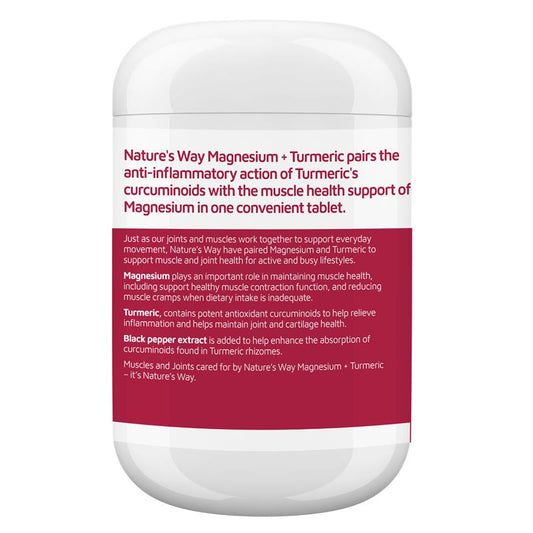 Nature's Way Magnesium & Turmeric with Black Pepper - 150 Tablets – view 2