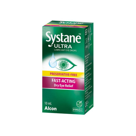 Systane Ultra Preservative-Free Lubricant Eye Drops 10ml - Fast Relief for Dry Eyes