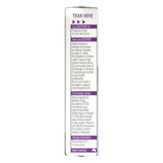 Soothers Blackcurrant Lozenges - 10 Lozenges-Auzzi Store