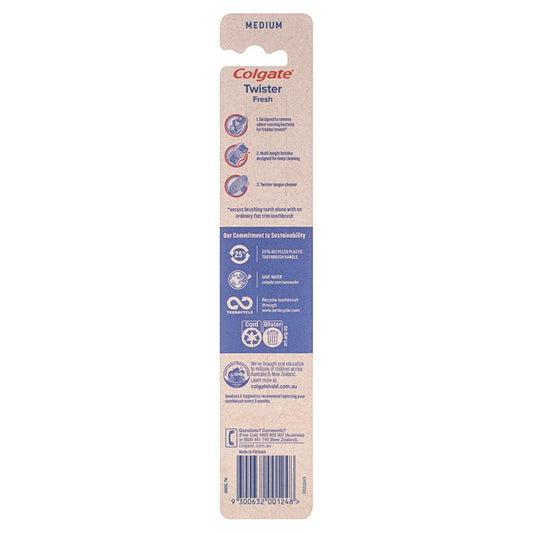 Colgate Twister Fresh Medium Toothbrush - Auzzi Store