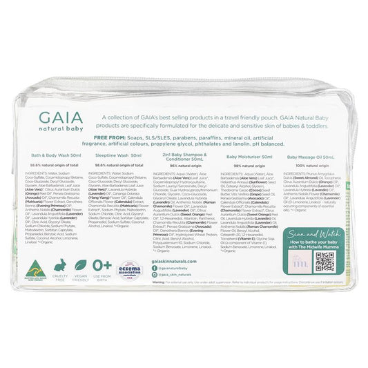 GAIA Natural Baby Starter Kit - 5 x 50ml Travel Size-Auzzi Store