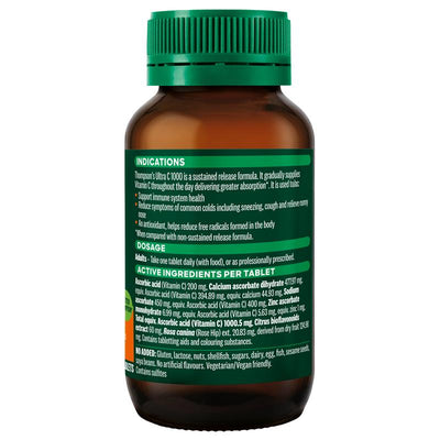 Thompson's Ultra C 1000mg Sustained Release Vitamin C Tablets - 60