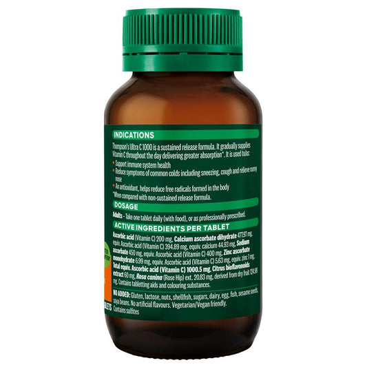 Thompson's Ultra C 1000mg Sustained Release Vitamin C Tablets - 60 – view 2