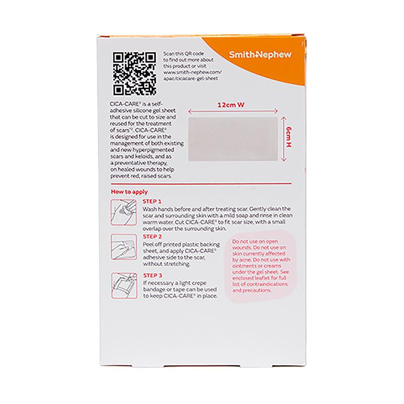 Cica Care Scar Silicone Gel Sheet 12cm x 6cm - Effective Scar Treatment-Auzzi Store