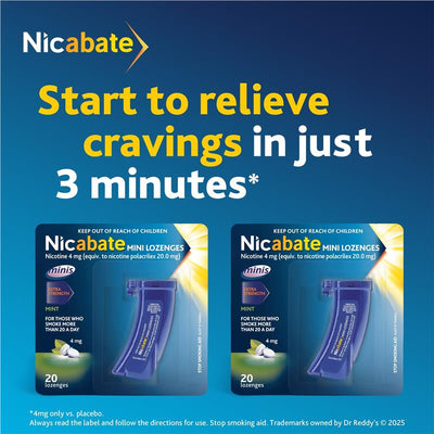Nicabate Minis 4mg - 60 Lozenges for Effective Craving Control