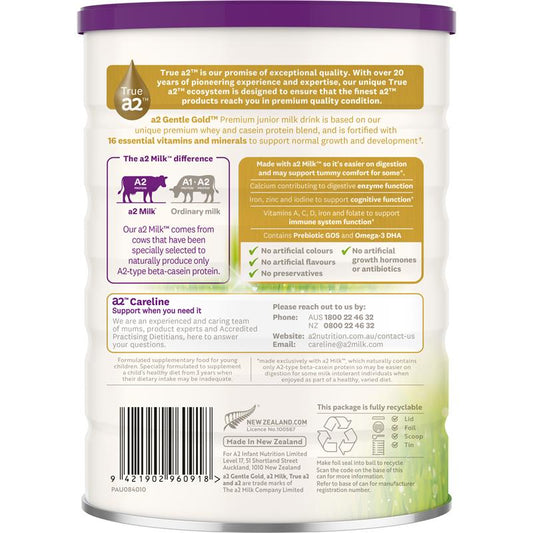 a2 Gentle Gold® Premium Junior Milk Drink Stage 4 (800g) - Nutritional Support for Growing Kids – view 2