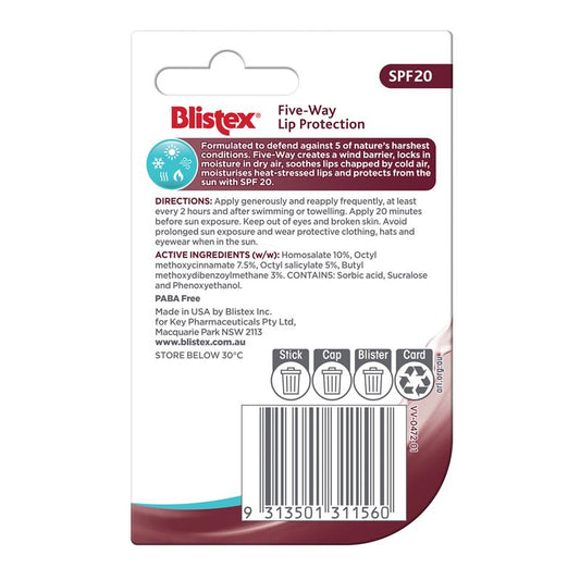 Blistex Five Way Lip Protection - SPF20 4.25g | Ultimate Lip Care – view 2
