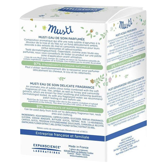 Mustela Musti Eau de Soin Perfume 50ml - Gentle Fragrance for Babies - Auzzi Store