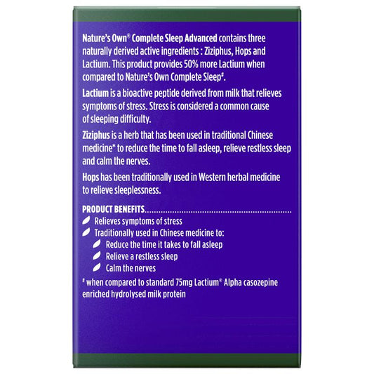Nature's Own Complete Sleep Advanced 60 Tablets - Natural Sleep Aid – view 2