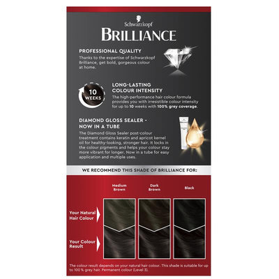 Schwarzkopf Brilliance 88 Dark Brown Allure - Permanent Hair Colour