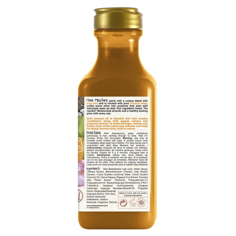 Maui Moisture Curl Quench + Hydrating Coconut Oil Conditioner for Curly Hair - 385mL