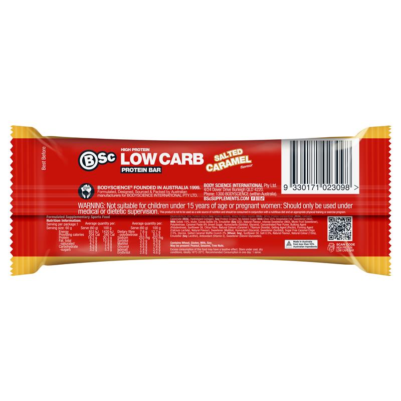 BSc High Protein Bar Salted Caramel 60g - Flavorful Protein Snack - Auzzi Store