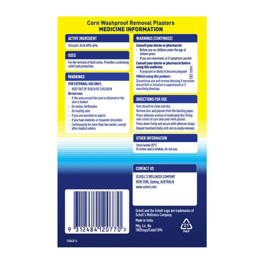 Scholl Washproof Corn Removal Plaster with Medicated Discs, 8-Pack – view 2