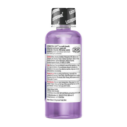 Listerine Total Care Antibacterial Mouthwash Clean Mint - 100ml - Auzzi Store