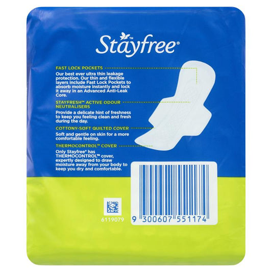 Stayfree Ultra Thin Regular Sanitary Pads with Wings, 14-Pack – view 2 - Auzzistore