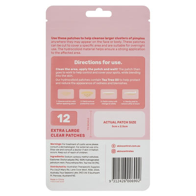 Skin Control Pimple Patch XL - 12 Pack for Effective Acne Treatment
