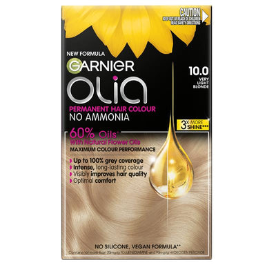 Garnier Olia 10.0 Very Light Blonde Permanent Hair Colour - Ammonia-Free with 60% Oils