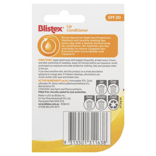 Blistex Lip Conditioner SPF 30 7gm Pot - Protect Your Lips – view 2