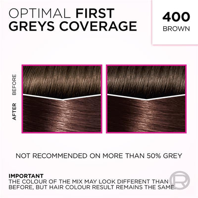 L'Oreal Paris Casting Crème Gloss Semi-Permanent Hair Colour - 400 Dark Brown (Ammonia Free)