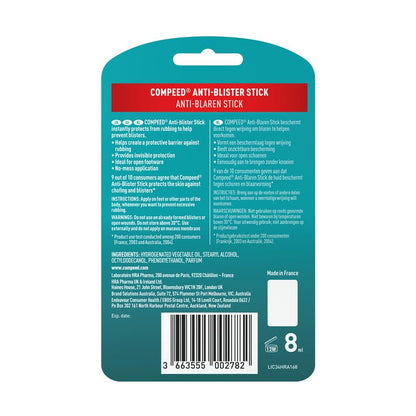 Compeed Anti-Blister Stick 8ml – Prevents Blisters & Chafing, Travel Size