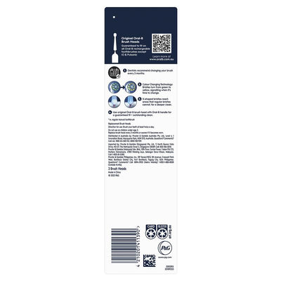 Oral-B Power Toothbrush Deep Clean Refills - White (3 Pack)