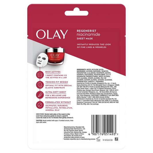Olay Regenerist Niacinamide Sheet Mask - 1 Pack – view 2