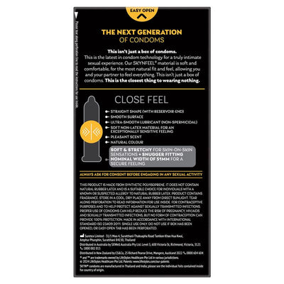 SKYN Close Feel Non-Latex Condoms 10 Pack – Ultra Smooth, Secure Fit
