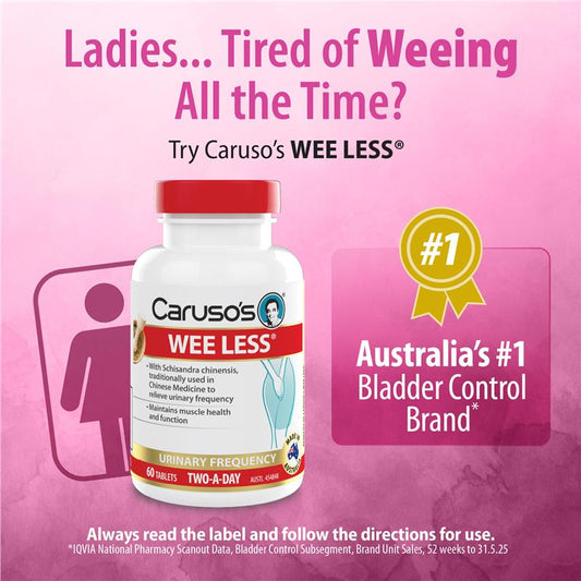 Caruso's Wee Less 60 Tablets - Natural Urinary Support