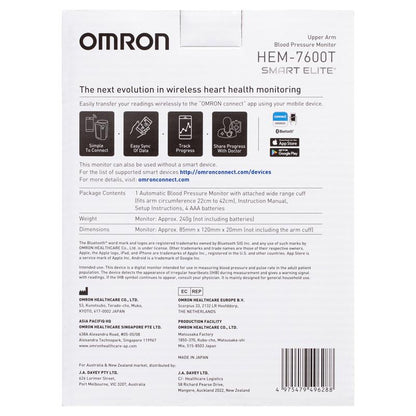 Omron Smart Elite HEM7600T Blood Pressure Monitor - Bluetooth Tubeless-Auzzi Store
