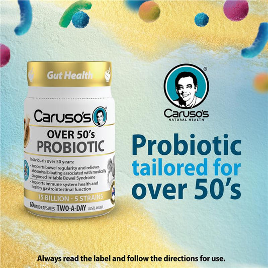 Caruso's Probiotic - Over 50s 60 Capsules - Digestive & Immune Support