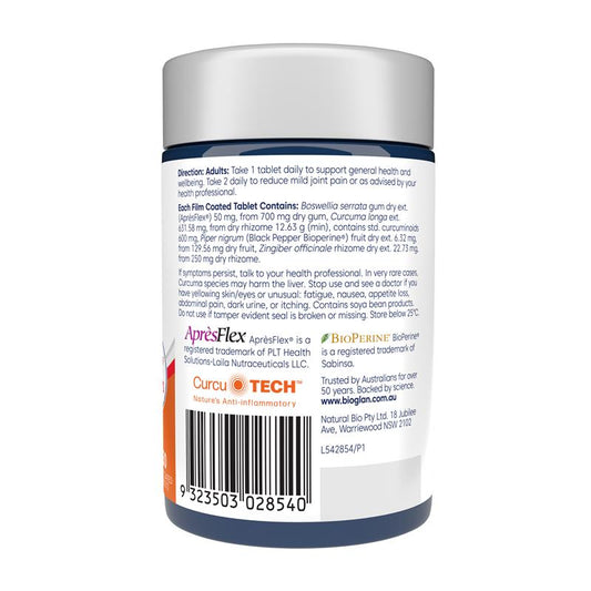 Bioglan Curcumin Advanced Pain Relief - 50 Tablets for Joint Comfort