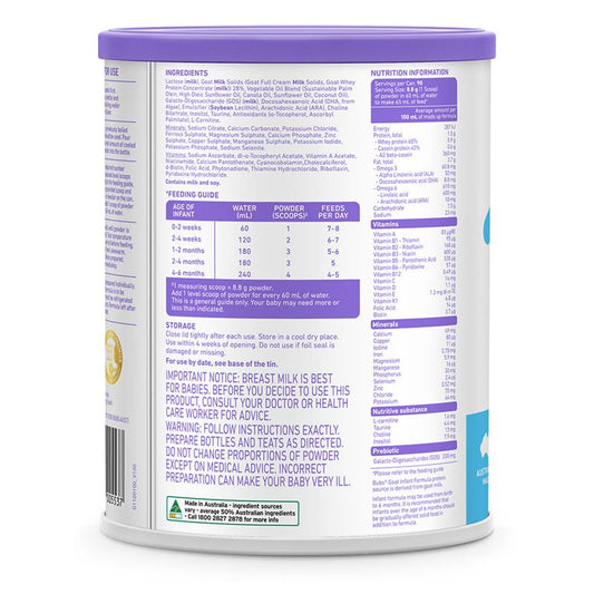Bubs Goat Infant Formula Stage 1 - 800g-Auzzi Store
