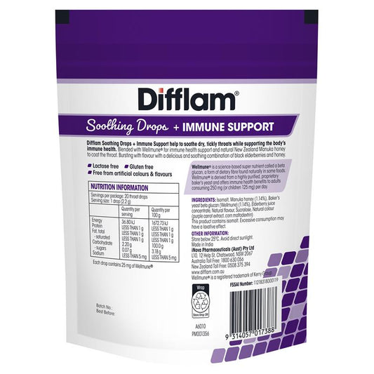 Difflam Soothing Drops with Immune Support - Black Elderberry Flavor (20 Drops) – view 2