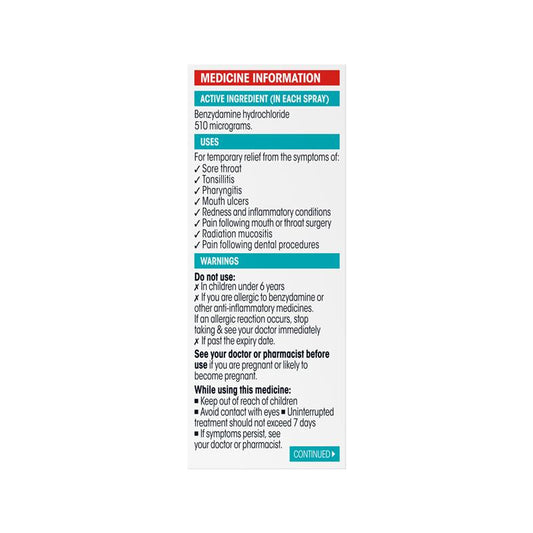 Difflam Forte Sore Throat Spray - 15mL (88 Sprays)-Auzzi Store