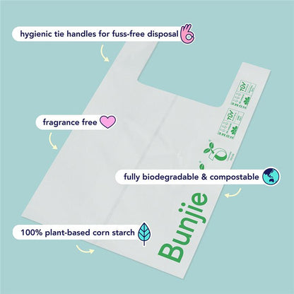 Bunjie Biodegradable Nappy Bags - 50 Pack