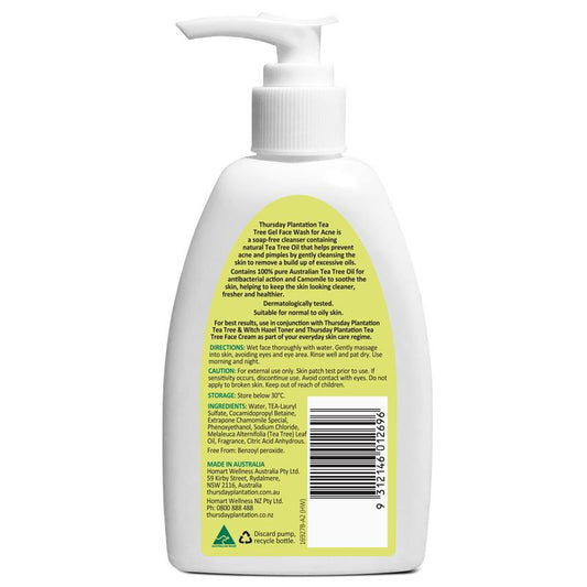 Thursday Plantation Tea Tree Gel Face Wash for Acne - 236ml