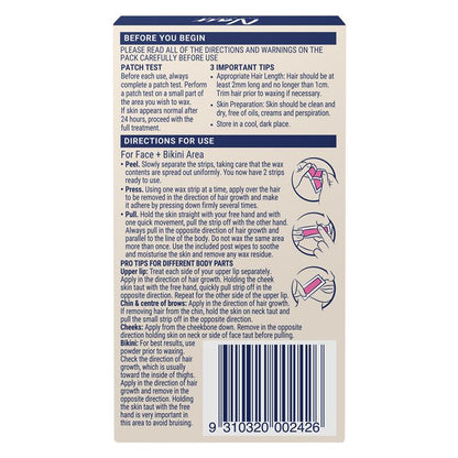 Nair Sensitive Wax Strips 20 Mini for Gentle Hair Removal-Auzzi Store